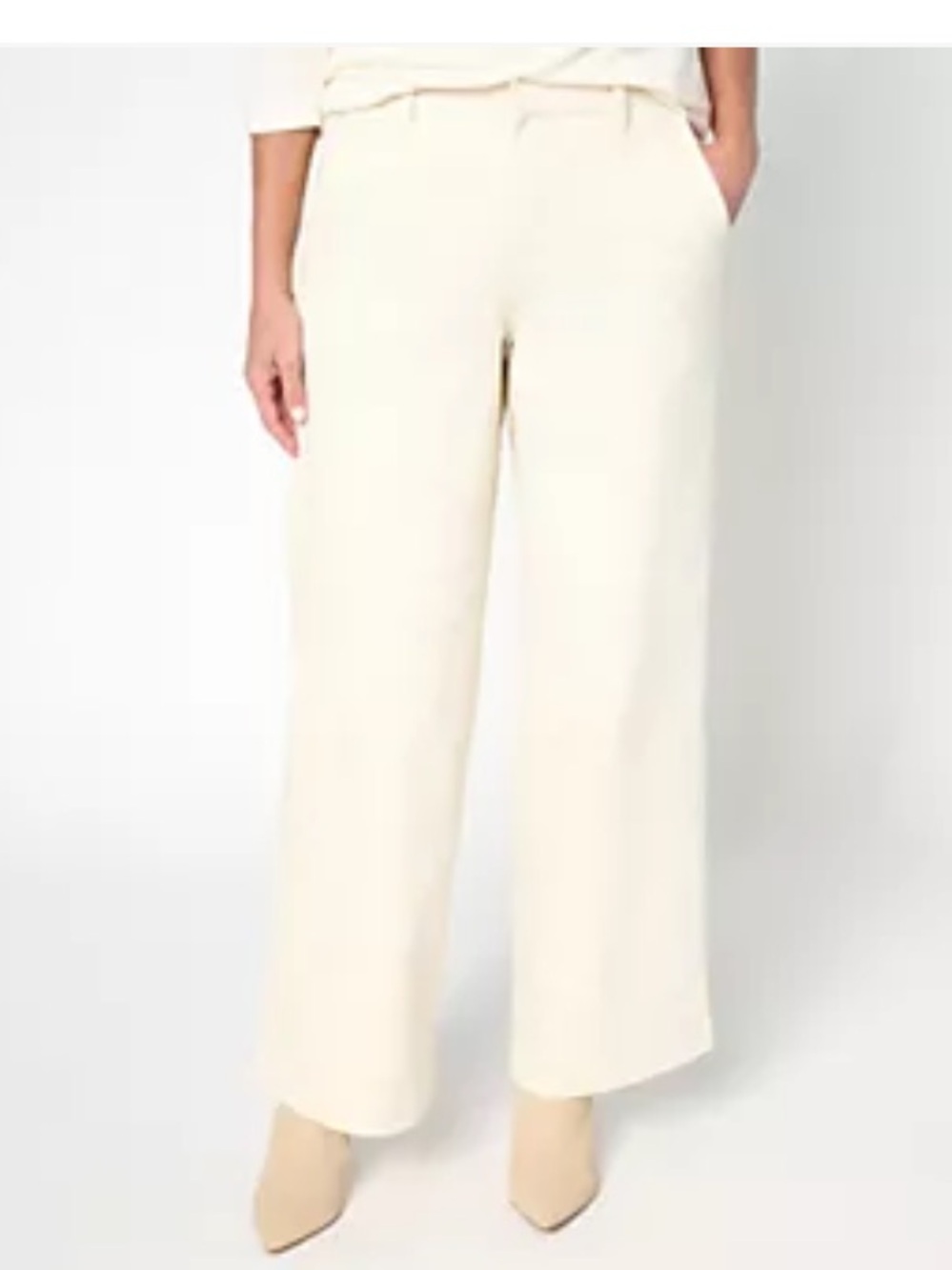 Rebecca Minkoff Ivory Wide-Leg Trousers